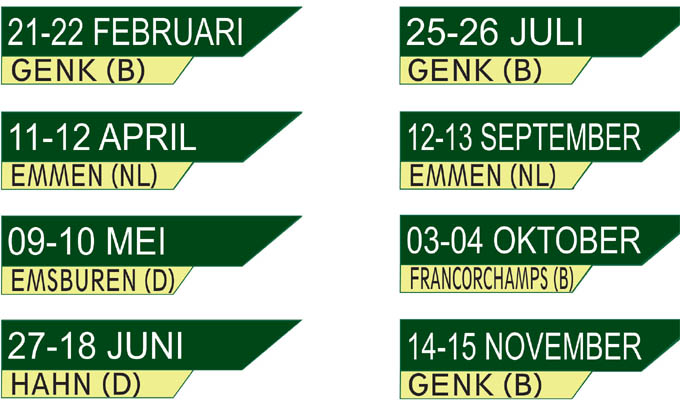 GK4 Kart Series 2015 kalender herzien